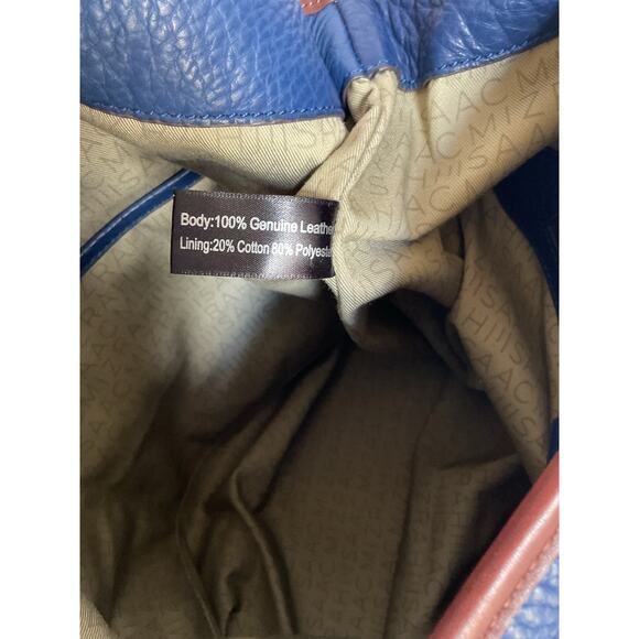 Isaac Mizrahi Blue and Brown Tote Bag - Picture 8 of 16